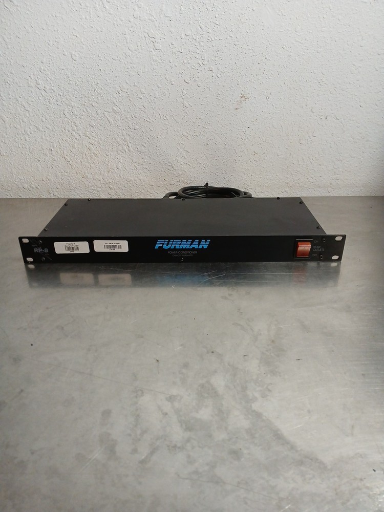 Furman Model RP-8 Power Conditioner Eight Outlet Rack Mount 120V 1800W – Tested