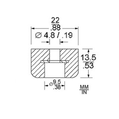 Four Pack Penn Elcom 9101 Rubber Cabinet Foot 0.86″ Dia. X 0.53″ H Heavy-duty