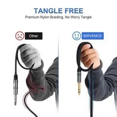 2 Pack 10FT 1/4″ TRS Balanced Audio Cable Stereo Right Angle Male to Male Cord