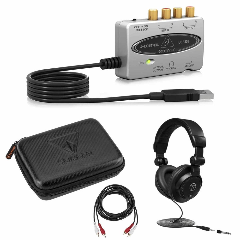 Behringer UCA202 Ultra-Low Latency 2-In/2 Out USB/Audio Interface with Digital O