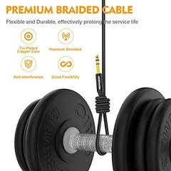 6.6ft TRS Instrument Cable 2-Pack, Straight & Right Angle 1/4″ Audio Cord for Gu