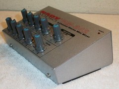 Nady MM-242 4 Stereo / 8 Mono Channel Mini Mixer with mono/stereo mode, ¼”