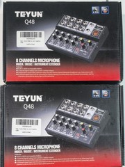 Lot of 2 – Professional 8-Channel Audio Mixers for Mic Music Instrument Setup