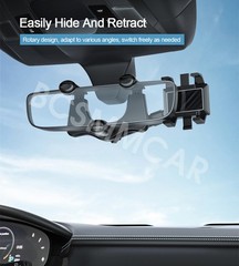 Car Interior Rearview Mirror Phone Holder Mount Telescopic Adjustable Bracket