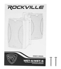 2) Rockville WET-6W 70V 6.5″ IPX55 White Commercial Indoor/Outdoor Wall Speakers
