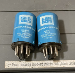 pair used Sescom MIC-2 plug-in mic preamps hi-Z Ses-Com