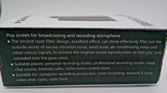 SUNMON Microphone Pop Filter Model PS4 Black Broadcast Recording Shield NEW