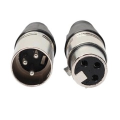 10-Pairs XLR 3Pin Female MIC Jack Plug Audio Microphone Cable Connector Adapter