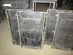 Rackmount 20U x24 Slide Out ECS Legacy Composite Shock Mount Shockmount Case Blk