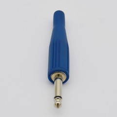 10 PCS 1/4 in TS Connector 6.35mm for Speaker Cable Jack Plug Connector End Blue