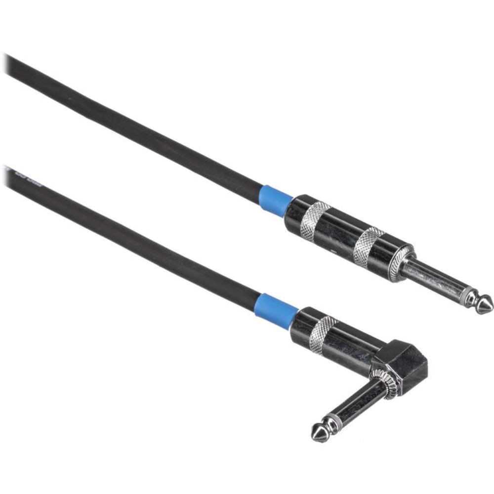 Pro Co Sound Excellines 1/4″ Angled Male to 1/4″ Male Instrument Cable – 10′