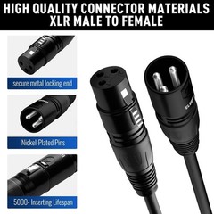 XLR Cable Microphone Cable 35 Feet, Heavy Duty Balanced XLR Speaker Cable Fro…
