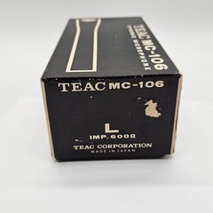 Vintage Teac MC-106 Dynamic Microphone With Box & Manual – Silver & Black