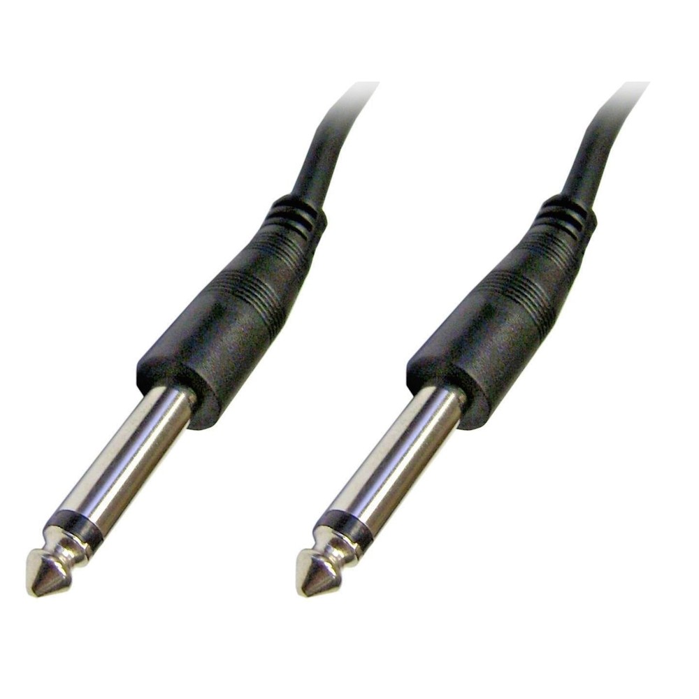 10Ft 1/4 Inch Mono Male to Male Audio Patch Cable Guitar Amplifier Speaker PA v2