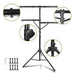 Sound Town DJ Lighting Stand, Height Adjustable, Holds 6 Cans, 9 Ft. (STLS-M09)