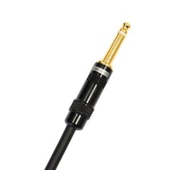Audio2000 C09025 25 Ft 1/4″ TS Guitar Instrument Cable 2 Pack Pair Black 22AWG