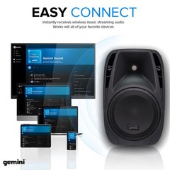 Gemini Sound ES-210MXBLU – Ultra-Portable Professional PA System with Dual…