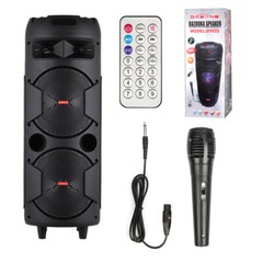 6000W Portable Bluetooth Speaker Heavy Bass Subwoofer Sound System Party +Mic