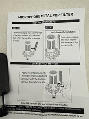 Metal Windscreen Pop Filter Compatible w/Audio Technica at2020 at2035 *READ…