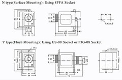 1pc Industrial Timer Flush Mounting Multi-Range AH2-YD 1m-10h AC220V ANLY Taiwan