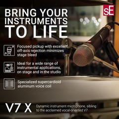 SE ELECTRONICS V7 X Dynamic Instrument Microphone for Live Performances & Ins…