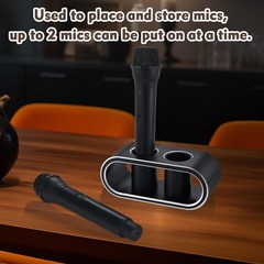 Metal Aluminum Desktop Microphone Storage Holder Stand Base Brushed Black