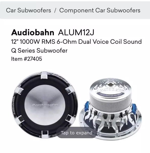 Audiobahn 12″ Subwoofer