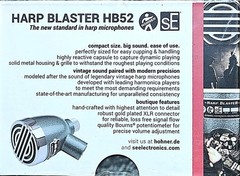 Hohner Harp Blaster HB52 Dynamic Harmonica MIcrophone Brand New In Box Free Gift