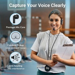TONOR Wireless Headset Microphone, UHF Microphone Headset System, Head Handhe…