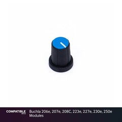 9mm Black Knob with Blue Cap for Buchla 206e, 207e, 208C, 223e, 227e, 230e, 250e