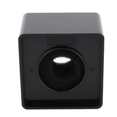 Compact Portable Microphone Square Station For Interviews Black ABS Easy To Use