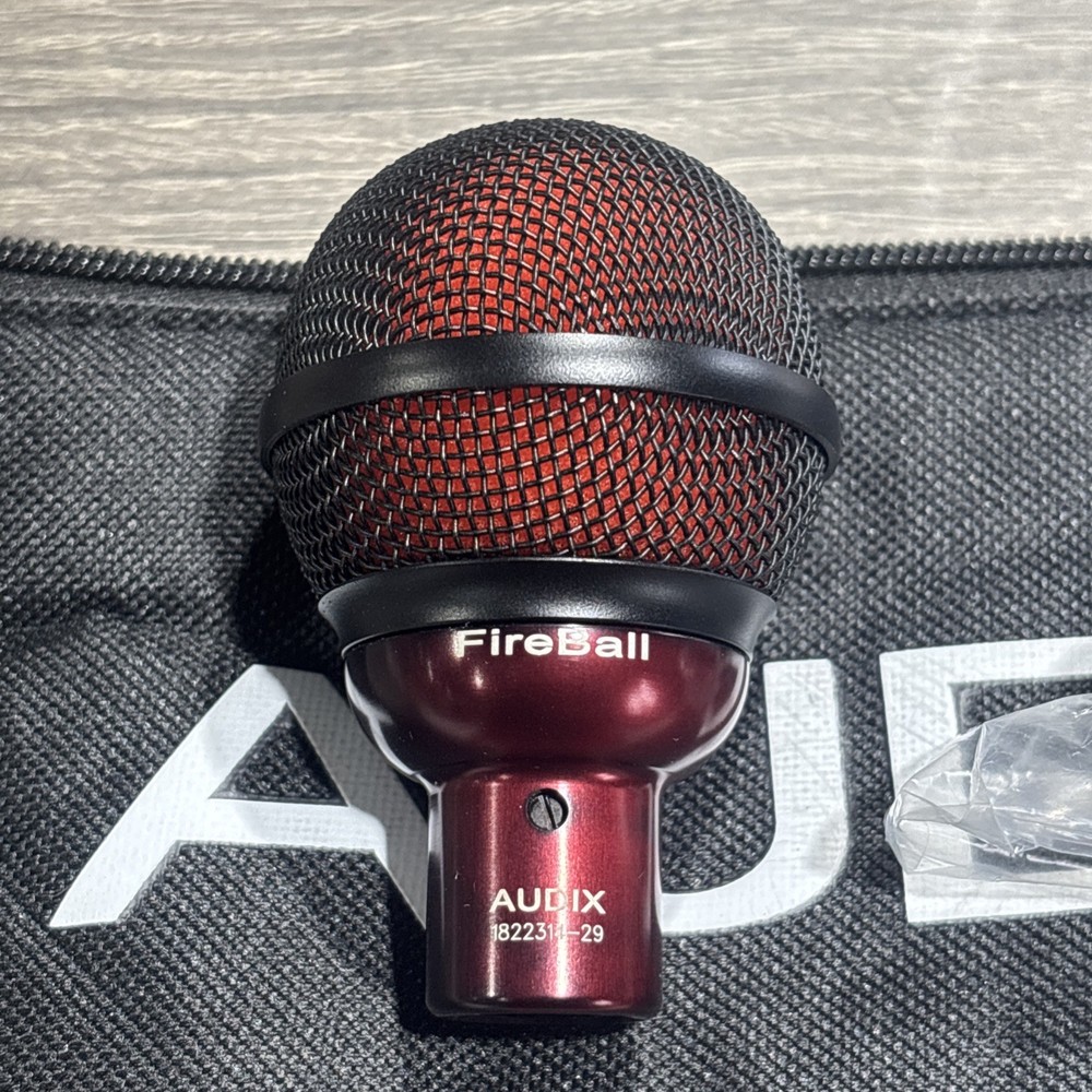 AUDIX Fireball Dynamic Harmonica Microphone and Harp Mic – Black/Red