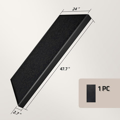 Custom Acoustic Panel 47.6″ x 24″ for Studios, Drum Rooms – Black-Blue