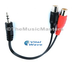 6 inch 3.5MM (1/8″) Stereo Male to Dual RCA Female Jacks Audio Cable Wire VWLTW