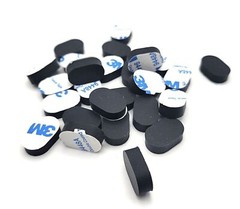3/4″ x 1/2″ Oval Rubber Stick on Feet 1/4″ Thick Adhesive Backing Bumper Pads