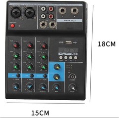 MDYHY A4 DJ Controller Portable Audio Mixer Sound Console USB 48V Phantom Power