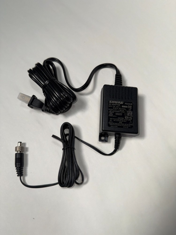 Shure PS43US 100 – 240 VAC 50 – 60 Hz AC Adaptor