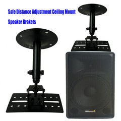 Pair Wall Ceiling Steel Convenient Stability Mounts Universal Stand for Speakers