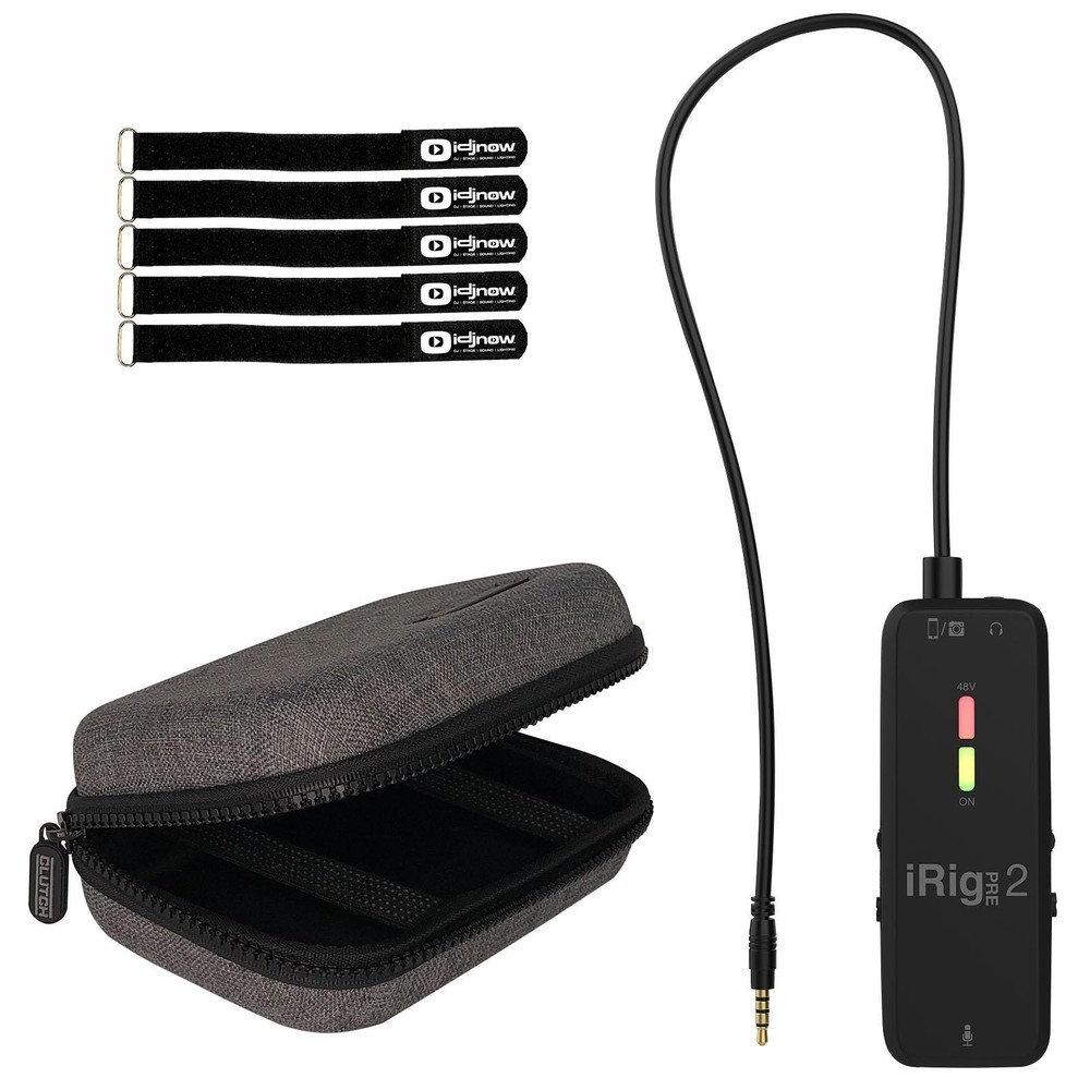 iRig Pre 2 Microphone Preamp for Smartphones, Tablets, Video Cameras & Case