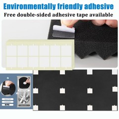 Acoustic Foam Panels 2 Pack 48″x24″x2″ – High Density Soundproof Foam Wall Pa…
