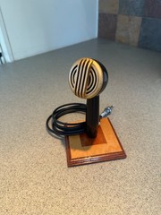 Astatic 200S „Fatboy“ Desk Mic, Brown Bakelite, Stand, great for blues harp!