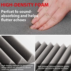 24 Pack Acoustic Foam Panels Soundproofing Absorbing High Density Noise Cancel