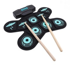 Electronic Drum Set Portable Foldable Built In Dual Stereo Speakers 9 Key Dr CHU