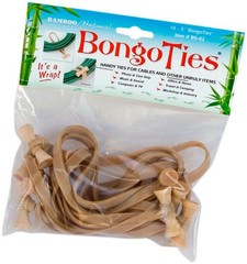 BongoTies AllPurpose Tie Wraps Bamboo and Natural Rubber
