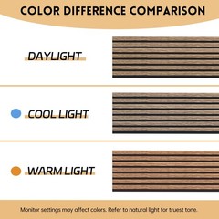 RITOLLO 4-Piece Wood Slat Panels for Wall 94.5×11 (4 PCS), Natural Walnut