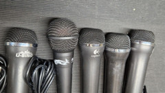 LOT of 5 Various models Microphones Black Used Working