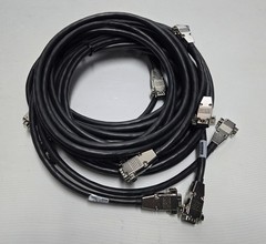Lot of 5 Connectronics Pro Metal Shell D-Sub 9 Pin Male to 9 Pin Male Cable 10ft