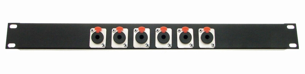PROCRAFT AFP1UFT-6X-BK 1U 6CH Feed-Thru Rack Panel – Configurable w/ 4 Options