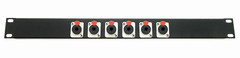 PROCRAFT AFP1UFT-6X-BK 1U 6CH Feed-Thru Rack Panel – Configurable w/ 4 Options