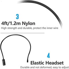 2Pcs Microphone Headset Mic, Flexible Wired Boom for Voice Amplifier, 3.5mm C…